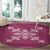 Hawaiian Quilt Block Design Round Carpet Pink Hawaii Culture Motifs - Polynesian Pride