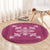 Hawaiian Quilt Block Design Round Carpet Pink Hawaii Culture Motifs - Polynesian Pride