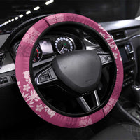 Hawaiian Quilt Block Design Steering Wheel Cover Pink Hawaii Culture Motifs - Polynesian Pride