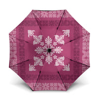 Hawaiian Quilt Block Design Umbrella Pink Hawaii Culture Motifs - Polynesian Pride
