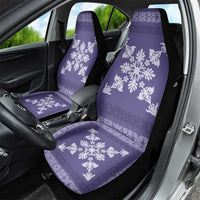Hawaiian Quilt Block Design Car Seat Cover Purple Hawaii Culture Motifs - Polynesian Pride