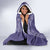 Hawaiian Quilt Block Design Hooded Blanket Purple Hawaii Culture Motifs - Polynesian Pride