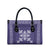 Hawaiian Quilt Block Design Leather Bag Purple Hawaii Culture Motifs - Polynesian Pride