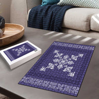 Hawaiian Quilt Block Design Puzzle Purple Hawaii Culture Motifs - Polynesian Pride