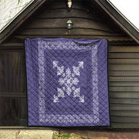Hawaiian Quilt Block Design Quilt Purple Hawaii Culture Motifs - Polynesian Pride