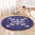 Hawaiian Quilt Block Design Round Carpet Purple Hawaii Culture Motifs - Polynesian Pride