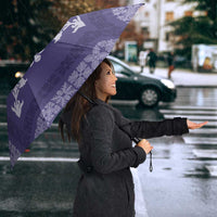 Hawaiian Quilt Block Design Umbrella Purple Hawaii Culture Motifs - Polynesian Pride