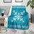 Hawaiian Quilt Block Design Blanket Teal Hawaii Culture Motifs - Polynesian Pride
