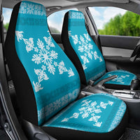 Hawaiian Quilt Block Design Car Seat Cover Teal Hawaii Culture Motifs - Polynesian Pride