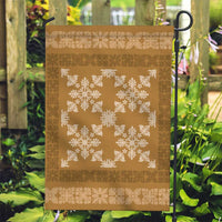 Hawaiian Quilt Pattern Garden Flag Gold Hawaii Culture Tropical - Polynesian Pride