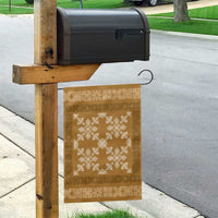 Hawaiian Quilt Pattern Garden Flag Gold Hawaii Culture Tropical - Polynesian Pride