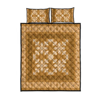 Hawaiian Quilt Pattern Quilt Bed Set Gold Hawaii Culture Tropical - Polynesian Pride