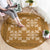 Hawaiian Quilt Pattern Round Carpet Gold Hawaii Culture Tropical - Polynesian Pride