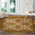 Hawaiian Quilt Pattern Round Carpet Gold Hawaii Culture Tropical - Polynesian Pride