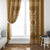 Hawaiian Quilt Pattern Window Curtain Gold Hawaii Culture Tropical - Polynesian Pride