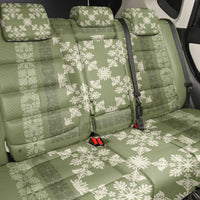 Hawaiian Quilt Pattern Back Car Seat Cover Lime Hawaii Culture Tropical - Polynesian Pride