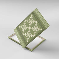 Hawaiian Quilt Pattern Canvas Wall Art Lime Hawaii Culture Tropical - Polynesian Pride