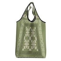 Hawaiian Quilt Pattern Grocery Bag Lime Hawaii Culture Tropical - Polynesian Pride