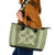 Hawaiian Quilt Pattern Leather Tote Bag Lime Hawaii Culture Tropical - Polynesian Pride