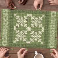 Hawaiian Quilt Pattern Puzzle Lime Hawaii Culture Tropical - Polynesian Pride