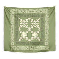 Hawaiian Quilt Pattern Tapestry Lime Hawaii Culture Tropical - Polynesian Pride