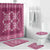 Hawaiian Quilt Pattern Bathroom Set Pink Hawaii Culture Tropical - Polynesian Pride