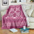 Hawaiian Quilt Pattern Blanket Pink Hawaii Culture Tropical - Polynesian Pride
