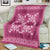 Hawaiian Quilt Pattern Blanket Pink Hawaii Culture Tropical - Polynesian Pride