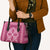 Hawaiian Quilt Pattern Leather Bag Pink Hawaii Culture Tropical - Polynesian Pride