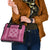 Hawaiian Quilt Pattern Shoulder Handbag Pink Hawaii Culture Tropical - Polynesian Pride
