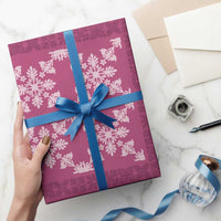 Hawaiian Quilt Pattern Wrapping Paper Pink Hawaii Culture Tropical - Polynesian Pride