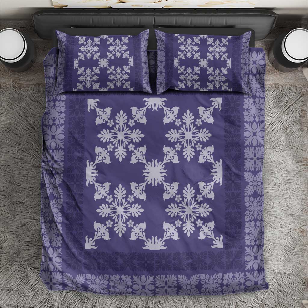 Hawaiian Quilt Pattern Bedding Set Purple Hawaii Culture Tropical - Polynesian Pride