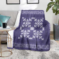 Hawaiian Quilt Pattern Blanket Purple Hawaii Culture Tropical - Polynesian Pride