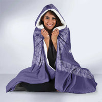 Hawaiian Quilt Pattern Hooded Blanket Purple Hawaii Culture Tropical - Polynesian Pride