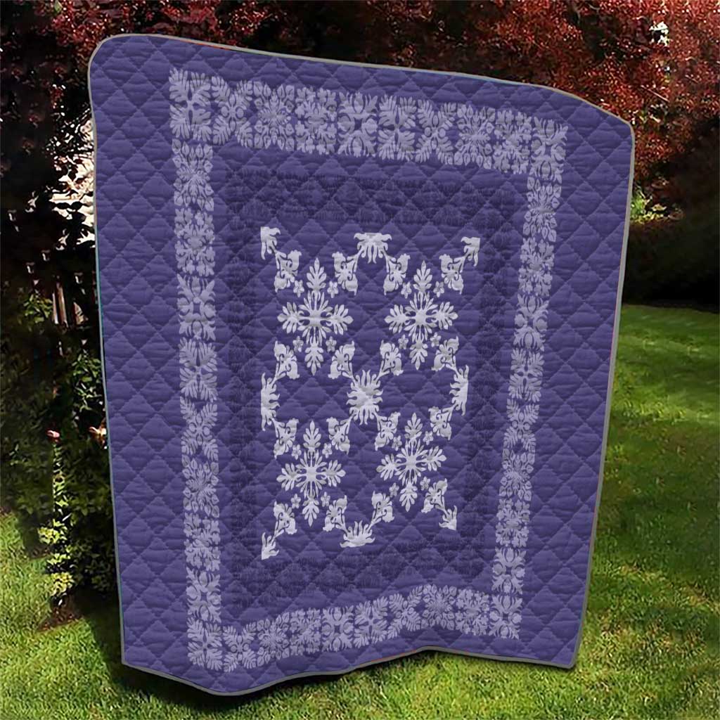 Hawaiian Quilt Pattern Quilt Purple Hawaii Culture Tropical - Polynesian Pride