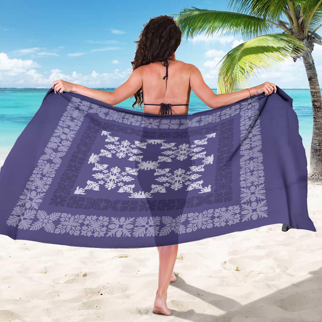 Hawaiian Quilt Pattern Sarong Purple Hawaii Culture Tropical - Polynesian Pride