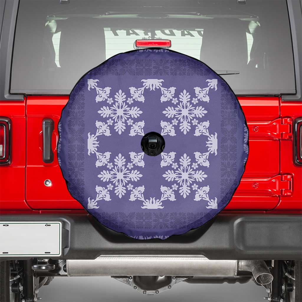 Hawaiian Quilt Pattern Spare Tire Cover Purple Hawaii Culture Tropical - Polynesian Pride