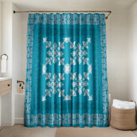 Hawaiian Quilt Pattern Bathroom Set Teal Hawaii Culture Tropical - Polynesian Pride