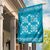 Hawaiian Quilt Pattern Garden Flag Teal Hawaii Culture Tropical - Polynesian Pride