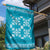 Hawaiian Quilt Pattern Garden Flag Teal Hawaii Culture Tropical - Polynesian Pride