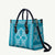 Hawaiian Quilt Pattern Leather Bag Teal Hawaii Culture Tropical - Polynesian Pride