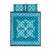 Hawaiian Quilt Pattern Quilt Bed Set Teal Hawaii Culture Tropical - Polynesian Pride