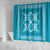 Hawaiian Quilt Pattern Shower Curtain Teal Hawaii Culture Tropical - Polynesian Pride
