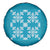 Hawaiian Quilt Pattern Spare Tire Cover Teal Hawaii Culture Tropical - Polynesian Pride