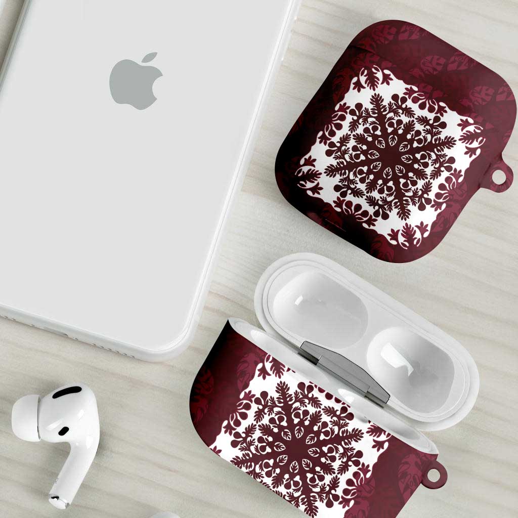 Palm Leaf Quilt Pattern AirPods Case Hawaii Culture Floral - Polynesian Pride