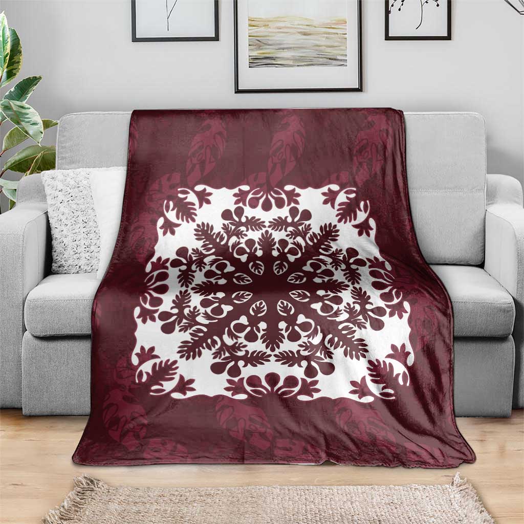 Palm Leaf Quilt Pattern Blanket Hawaii Culture Floral - Polynesian Pride