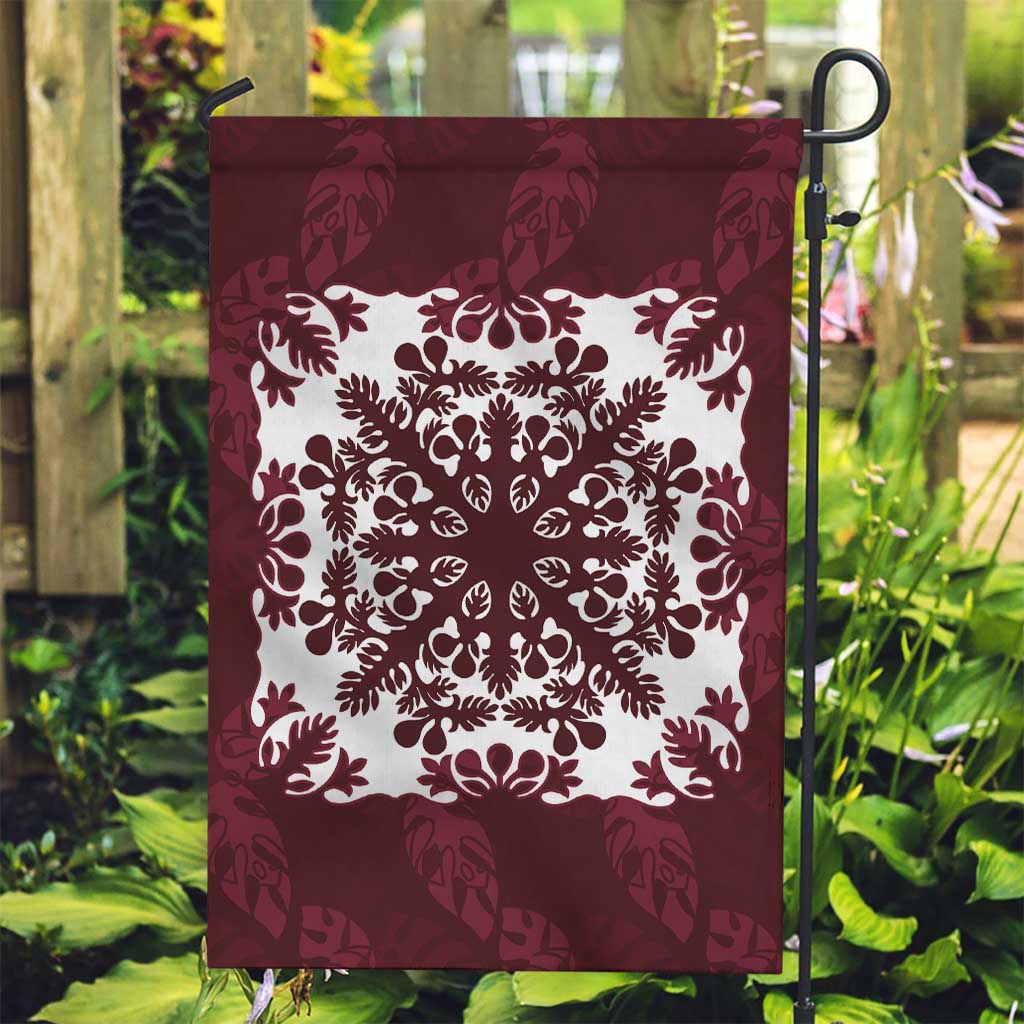 Palm Leaf Quilt Pattern Garden Flag Hawaii Culture Floral - Polynesian Pride