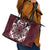 Palm Leaf Quilt Pattern Leather Tote Bag Hawaii Culture Floral - Polynesian Pride