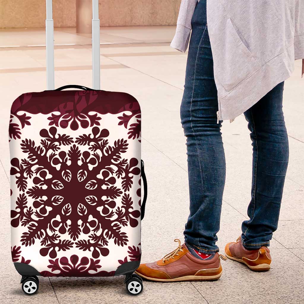 Palm Leaf Quilt Pattern Luggage Cover Hawaii Culture Floral - Polynesian Pride