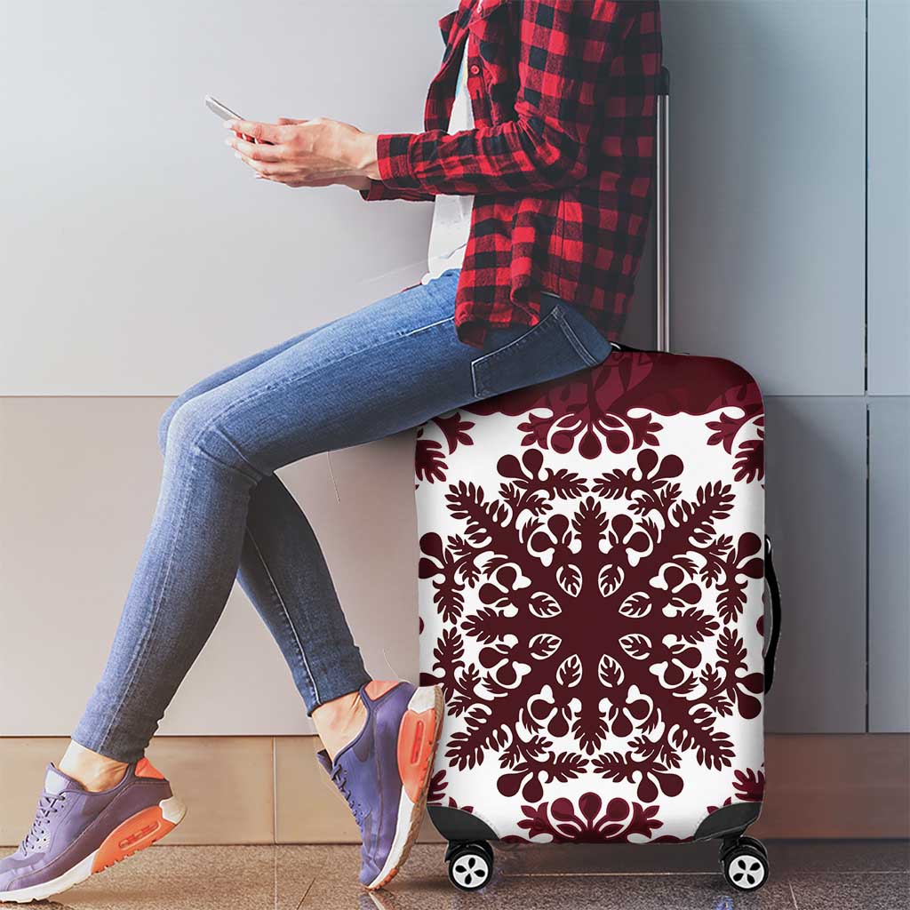 Palm Leaf Quilt Pattern Luggage Cover Hawaii Culture Floral - Polynesian Pride